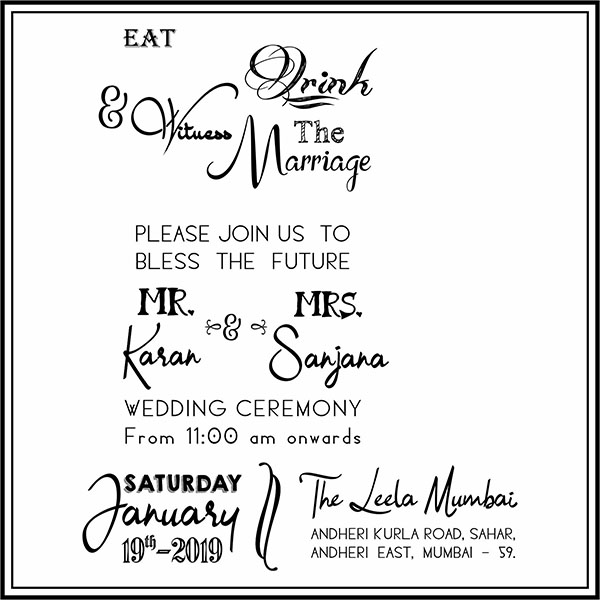 Wedding invitation card Curry - Parekh Cards